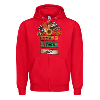 Red small town girl western windmill wooden boards Zipper Hoodie - Jasminsmagicworld