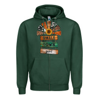 Sports Green small town girl western windmill wooden boards Zipper Hoodie - Jasminsmagicworld