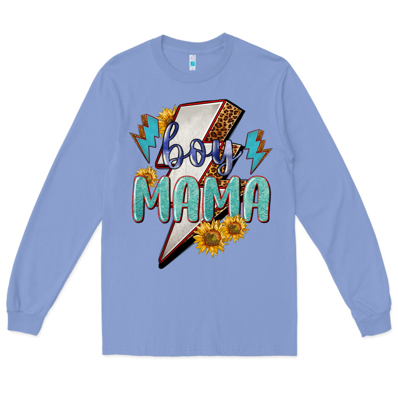 Boy Mama Lightning Bold Long Sleeve Tee by NancyCooperArtShop | Teevron