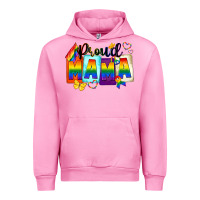 Fuchsia Pink proud mama Urban Hoodie - FaDigitalArtStudio