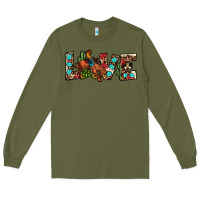 Army Green love rodeo Long Sleeve Tee - JahusDesignShop