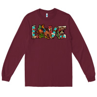 Burgundy love rodeo Long Sleeve Tee - JahusDesignShop