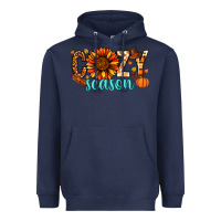 Navy Cozy season Thanksgiving Heavyweight Hoodie - NancyCooperArtShop
