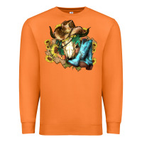Carrot Cow skull Cowboy boots hats sunflowers Premium Sweatshirt - HowdyJamesFarm