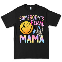 Black somebody's feral mama Premium Tee - JahusDesignShop