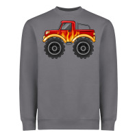 Storm monster truck with flames Heavyweight Sweatshirt - MaliasSmallBusiness