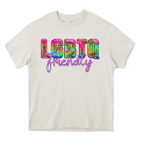 Cream lgbtq friendly Heavy Core Tee - HRA Design Shop