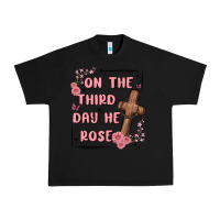Black on the third day  he rose Urban Heavy Tee - MaliasSmallBusiness