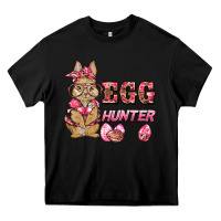 Black easter pink camouflage egg hunter  bunny Heavy Core Tee - BarkalooDesign