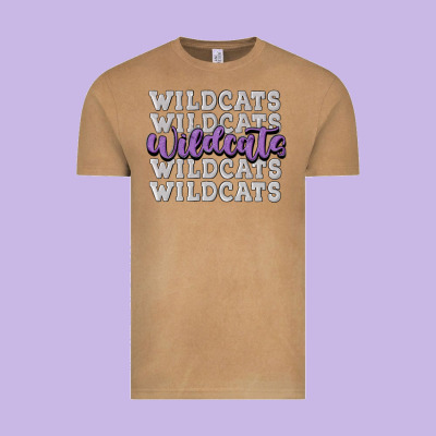 Wildcats Football Vintage Tee Designed By Maliassmallbusiness