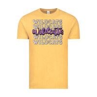 Vintage Mustard wildcats football Vintage Tee - MaliasSmallBusiness