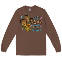 Chestnut pray on it pray over it pray through it Long Sleeve Tee - MaliasSmallBusiness