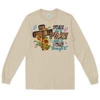 Mushroom pray on it pray over it pray through it Long Sleeve Tee - MaliasSmallBusiness