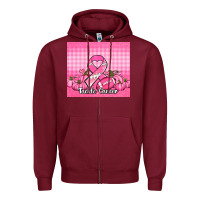 Burgundy tackle cancer pumpkins football and ribbon Zipper Hoodie - Jasminsmagicworld