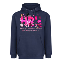 Navy breast cancer hr human resources Heavyweight Hoodie - texasbilliewilder
