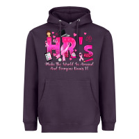 Plum breast cancer hr human resources Heavyweight Hoodie - texasbilliewilder