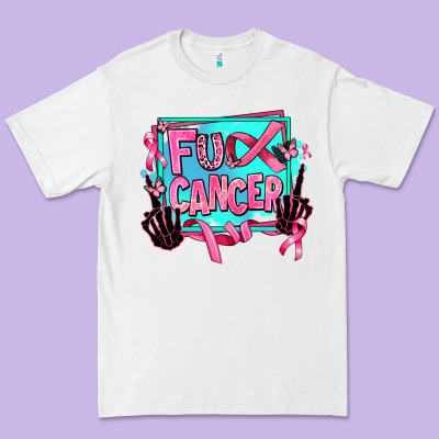 Fuck Cancer Premium Tee Designed By Adodesignshop