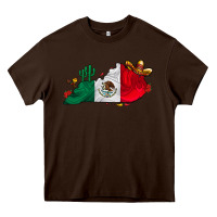 Chocolate Brown mexica kentucky Heavy Core Tee - CowhideDigitalArt