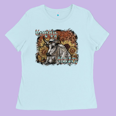 Howdy Heifer Ladies Tee Designed By Sublimationcraftshop