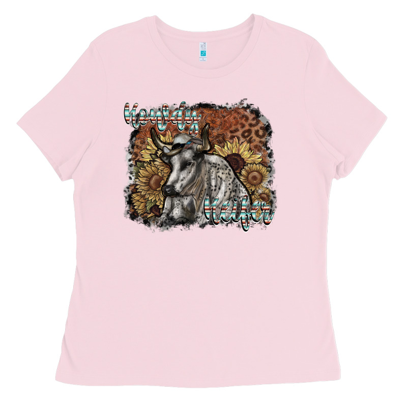 Howdy Heifer Ladies Tee by SublimationCraftShop | Teevron