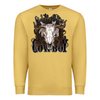 Antique Gold Simmer down Cowboy Premium Sweatshirt - HowdyJamesFarm