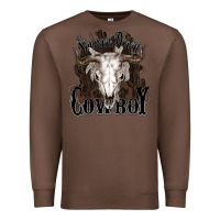 Chestnut Simmer down Cowboy Premium Sweatshirt - HowdyJamesFarm