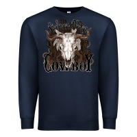 Navy Simmer down Cowboy Premium Sweatshirt - HowdyJamesFarm