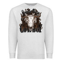 Oatmeal Heather Simmer down Cowboy Premium Sweatshirt - HowdyJamesFarm