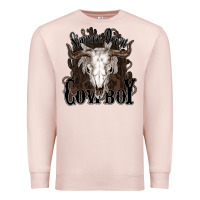 Pale Pink Simmer down Cowboy Premium Sweatshirt - HowdyJamesFarm