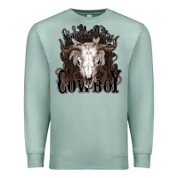 Seafoam Simmer down Cowboy Premium Sweatshirt - HowdyJamesFarm
