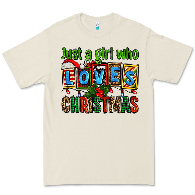 Just A Girl Who Loves Christmas Premium Tee by AdoDesignShop | Teevron