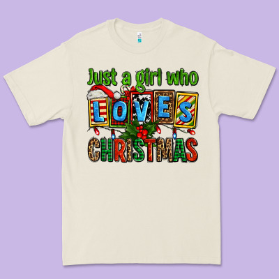 Just A Girl Who Loves Christmas Premium Tee Designed By Adodesignshop