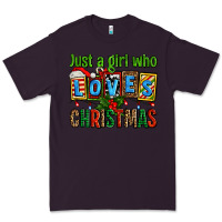 Plum just a girl who loves christmas Premium Tee - AdoDesignShop