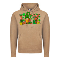 Vintage Coffee luck with gnome and beer Vintage Hoodie - NancyCooperArtShop