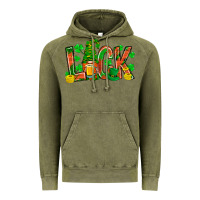 Vintage Olive luck with gnome and beer Vintage Hoodie - NancyCooperArtShop
