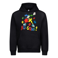 Black Au-some! Autism puzzle dabbing Urban Hoodie - FaDigitalArtStudio