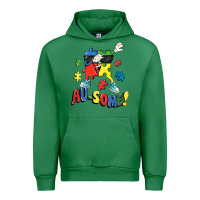 Emerald Au-some! Autism puzzle dabbing Urban Hoodie - FaDigitalArtStudio