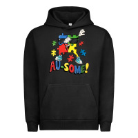 Pigment Black Au-some! Autism puzzle dabbing Urban Hoodie - FaDigitalArtStudio