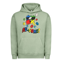 Pigment Oil Green Au-some! Autism puzzle dabbing Urban Hoodie - FaDigitalArtStudio