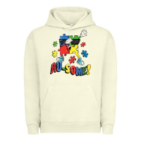 Pigment Pistachio Au-some! Autism puzzle dabbing Urban Hoodie - FaDigitalArtStudio