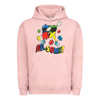 Pigment Salmon Au-some! Autism puzzle dabbing Urban Hoodie - FaDigitalArtStudio
