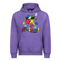 Tulip Au-some! Autism puzzle dabbing Urban Hoodie - FaDigitalArtStudio