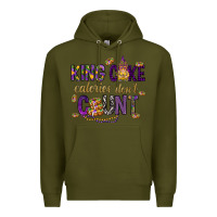 Army Green King cake calories don't count Premium Hoodie - HowdyJamesFarm