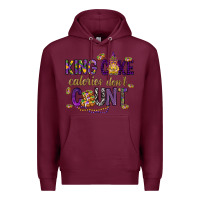 Burgundy King cake calories don't count Premium Hoodie - HowdyJamesFarm