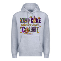 Heather Grey King cake calories don't count Premium Hoodie - HowdyJamesFarm
