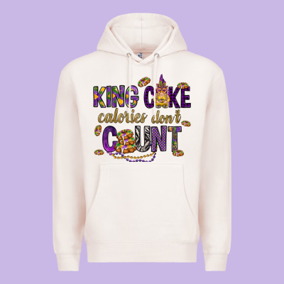 King Cake Calories Don't Count Premium Hoodie Designed By Howdyjamesfarm