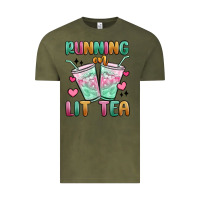 Vintage Olive running on lit tea Vintage Tee - MaliasSmallBusiness