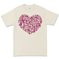 Bone breast cancer ribbon heart Premium Tee - AdoDesignShop