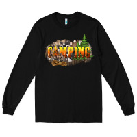 Black camping Long Sleeve Tee - NancyCooperArtShop