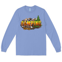 Colony Blue camping Long Sleeve Tee - NancyCooperArtShop